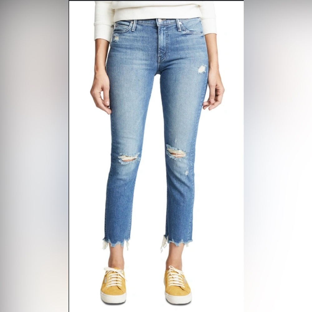 7 For All Mankind Women’s ROXANNE ANKLE Mid Wash Blue  Mid- Rise Jeans Size 28